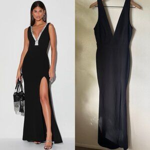 Lulus | Stunned By You Black Mermaid Maxi Dress